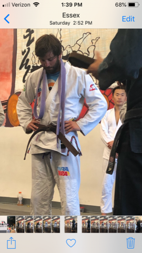Brown belt · July 6, 2019 · Promoted by Lee Synkowski