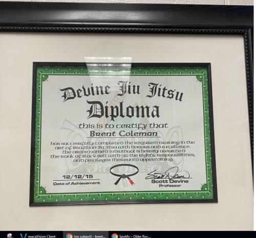 Black belt · December 12, 2015 · Promoted by Scott Devine