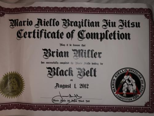 Black belt · August 1, 2012 · Promoted by Mario aiello