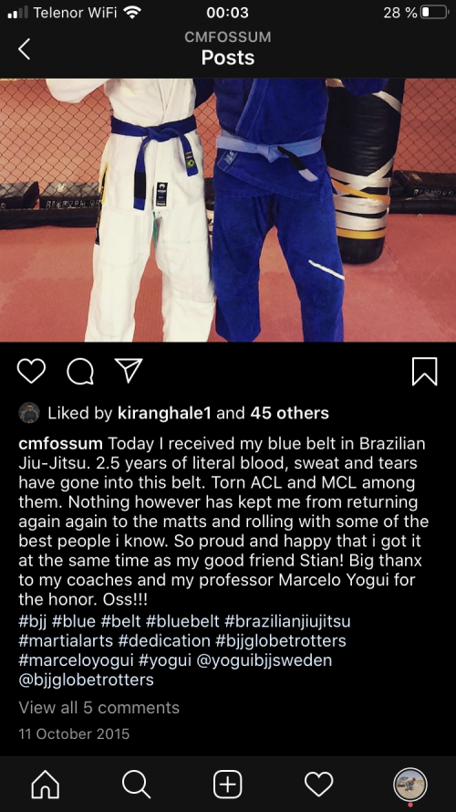Blue belt · October 11, 2015 · Promoted by Marcelo Yogui