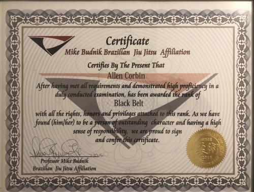Black belt · July 30, 2016 · Promoted by Mike Budnik