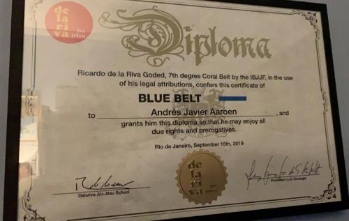 Blue belt · September 15, 2019 · Promoted by Luiz Gonzaga