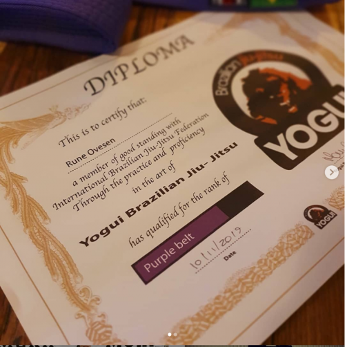 Purple belt · November 10, 2019 · Promoted by Marcelo Yogui
