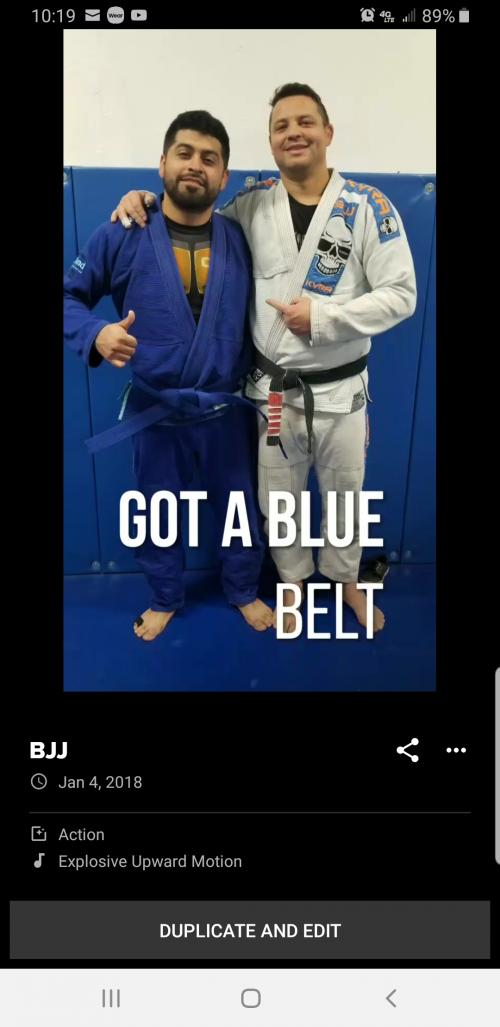 Blue belt · January 4, 2018 · Promoted by Ronny liz