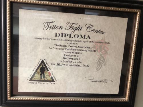 Brown belt · December 8, 2012 · Promoted by Piet Wilhelm