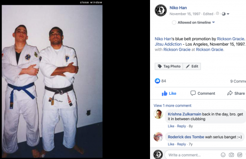 Blue belt · November 15, 1997 · Promoted by Rickson Gracie
