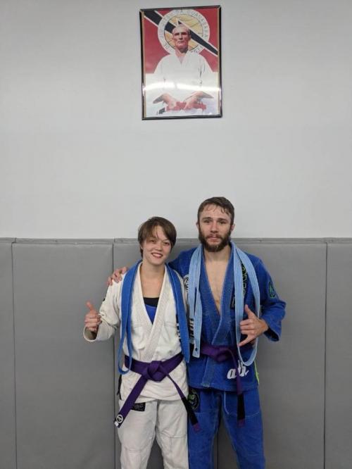 Purple belt · December 9, 2017 · Promoted by Seth Shamp Royce Gracie network Durham NC