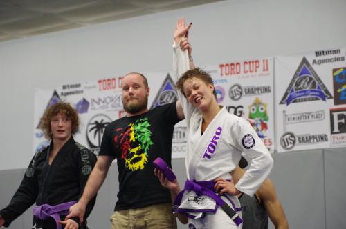 Purple belt · December 9, 2017 · Promoted by Seth Shamp Royce Gracie network Durham NC