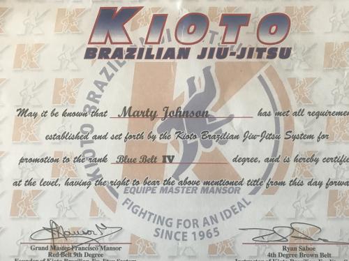Blue belt · November 22, 2009 · Promoted by Grand master mansor