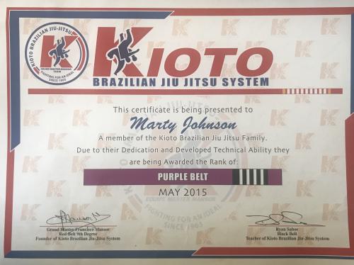Purple belt · May 9, 2015 · Promoted by Grand master mansor