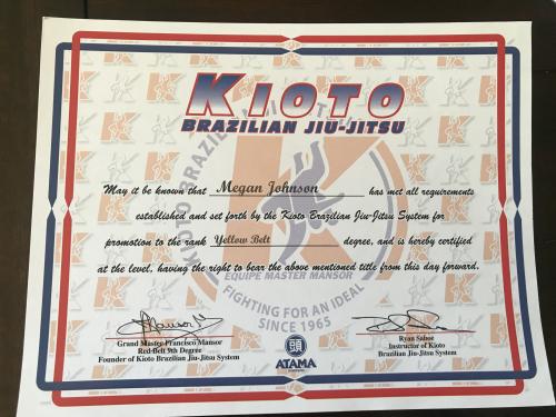 Purple belt · June 3, 2018 · Promoted by Greg Melita