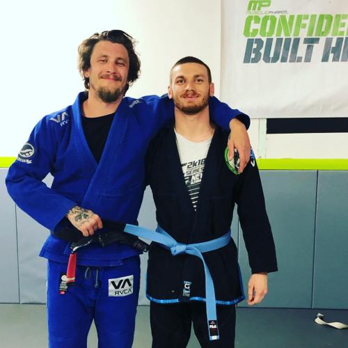 Blue belt · February 25, 2019 · Promoted by Jacob Mcclintock