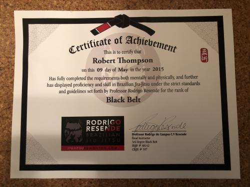 Black belt · May 9, 2015 · Promoted by Rodrigo Resende