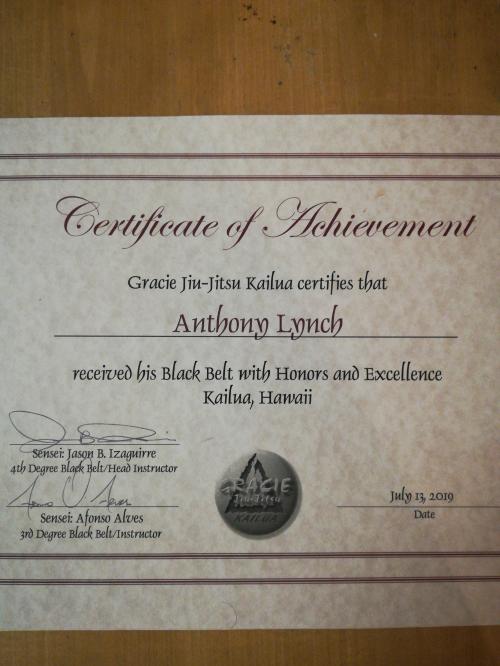 Black belt · July 13, 2019 · Promoted by Jason Izaguirre