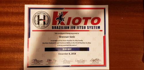 Blue belt · December 8, 2018 · Promoted by Greg Melita