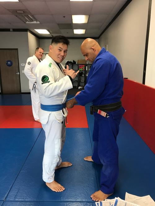 Blue belt · July 28, 2018 · Promoted by Allan Goes