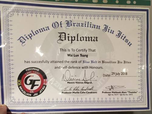 Blue belt · July 29, 2018 · Promoted by Mahboob Alam