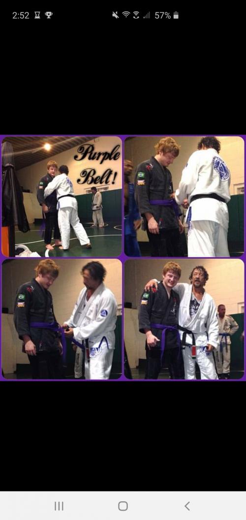 Purple belt · October 28, 2013 · Promoted by Alex lapinski