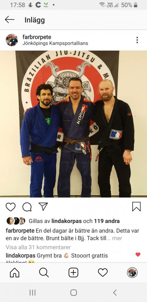 Brown belt · February 17, 2018 · Promoted by Paul Persson