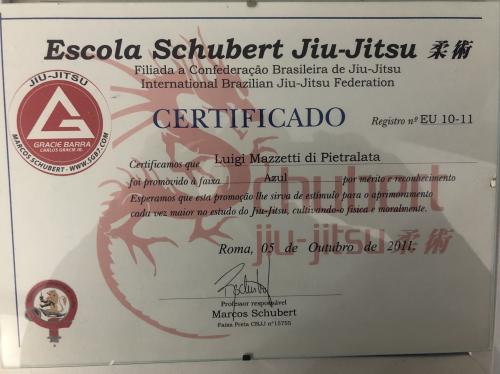 Blue belt · October 5, 2011 · Promoted by Marcos Schubert