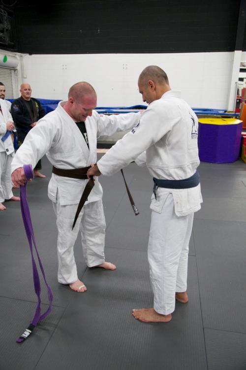 Brown belt · October 4, 2013 · Promoted by Royce Gracie