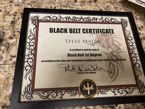 Black belt 1st degree · March 4, 2020 · Promoted by Piet Wilhelm