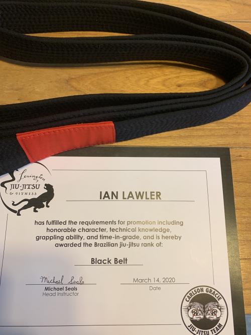 Black belt · March 14, 2020 · Promoted by Michael Seals