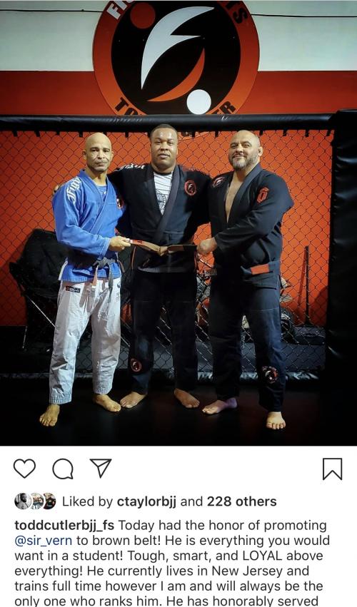 Brown belt · February 27, 2020 · Promoted by Todd Cutler