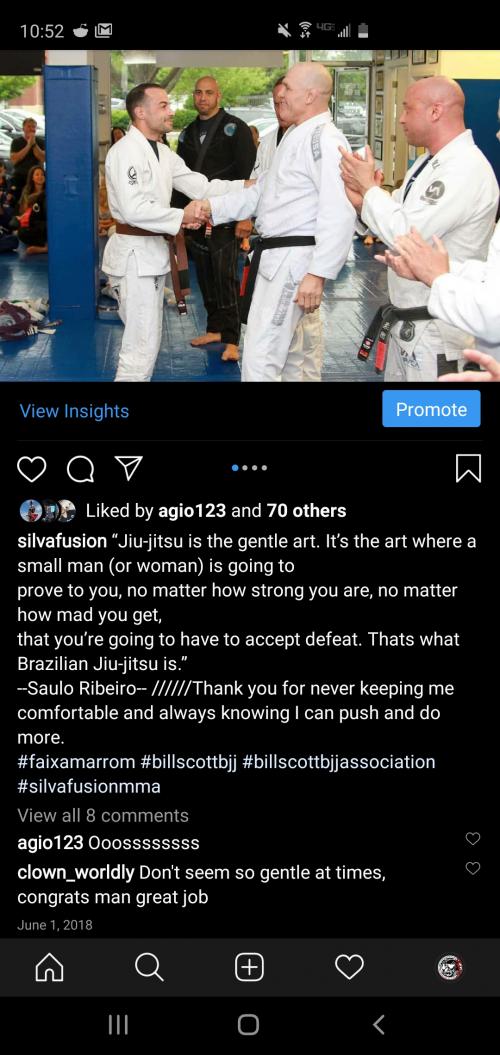 Brown belt · June 1, 2018 · Promoted by Bill Scott