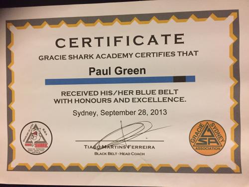 Blue belt · September 28, 2013 · Promoted by Tiago Ferreira