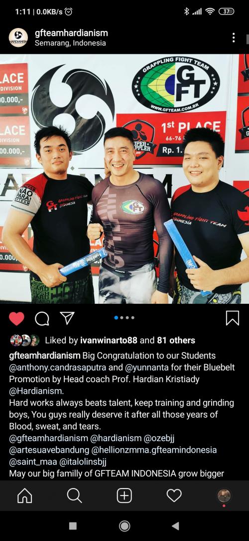 Blue belt · November 30, 2019 · Promoted by Hardian Kristiady