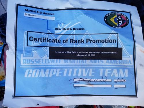 Blue belt · July 6, 2023 · Promoted by John Hubbard