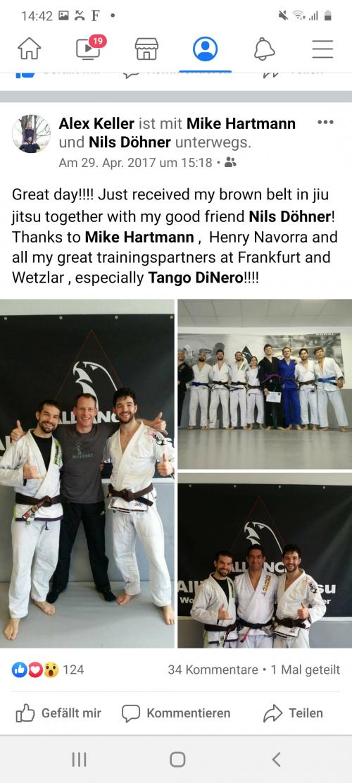 Brown belt · April 29, 2017 · Promoted by Henry Navorra
