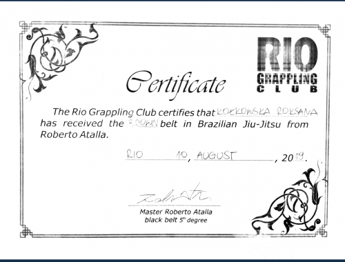 Brown belt · August 10, 2019 · Promoted by Roberto Atalla