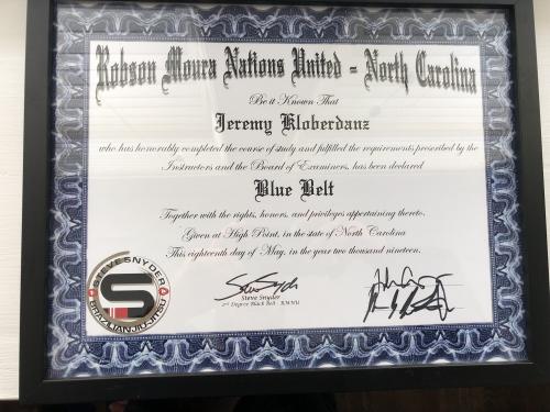 Blue belt · May 15, 2019 · Promoted by Steve Snyder