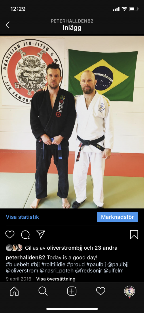 Blue belt · April 9, 2016 · Promoted by Paul Persson