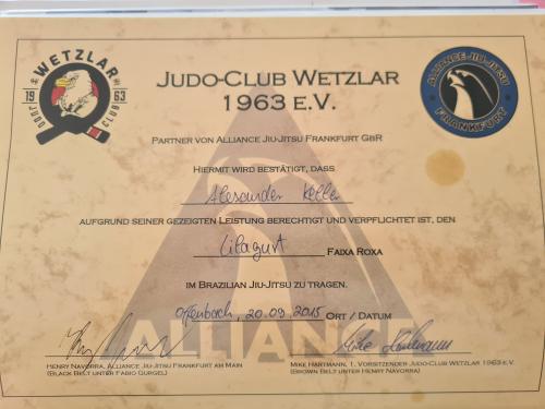 Purple belt · September 20, 2015 · Promoted by Henry Navorra