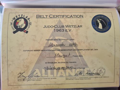 Blue belt · May 23, 2014 · Promoted by Henry Navorra