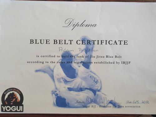 Blue belt · May 6, 2012 · Promoted by Marcelo Yogui