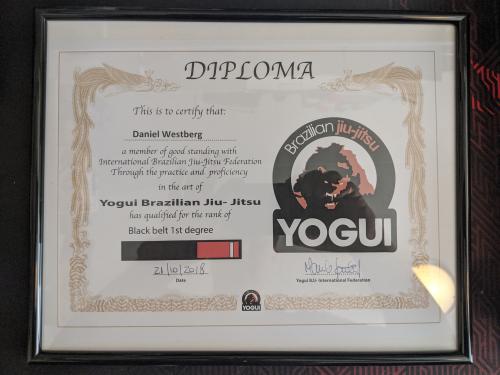 Black belt 1st degree · October 21, 2018 · Promoted by Marcelo Yogui