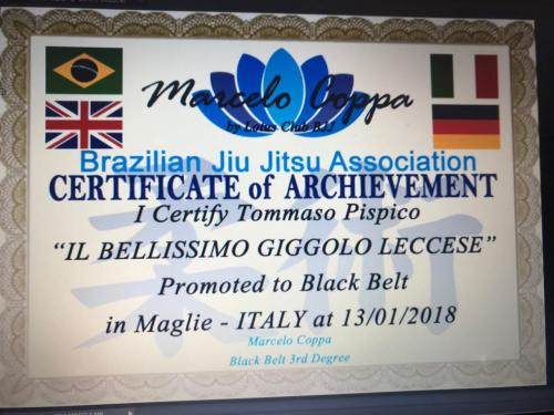 Black belt · January 13, 2018 · Promoted by Marcelo Coppa