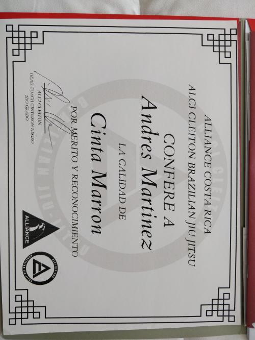 Brown belt · November 29, 2019 · Promoted by Alci Cleiton