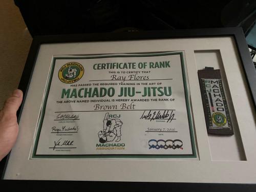 Brown belt · January 7, 2016 · Promoted by Master Carlos Machado
