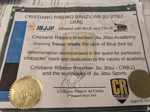 Blue belt · August 25, 2015 · Promoted by Cristiano Ribeiro