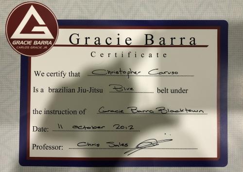 Blue belt · October 13, 2012 · Promoted by Chris Sales