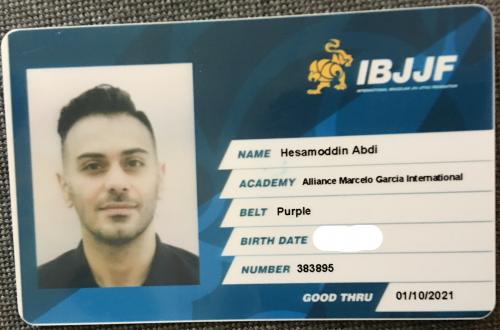 Purple belt · January 10, 2020 · Promoted by Ali Remezani Bayani