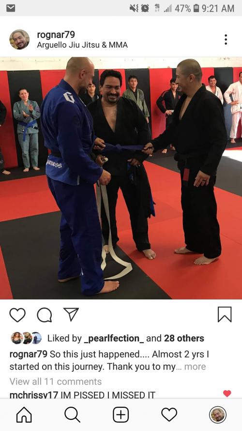 Blue belt · August 19, 2019 · Promoted by Ernest Arguello