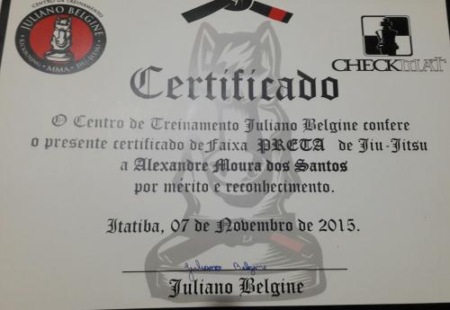 Black belt · November 7, 2015 · Promoted by Juliano Cioffi Belgine