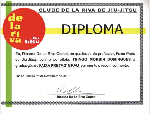 Black belt 2nd degree · November 21, 2010 · Promoted by Ricardo De Lá Riva Goded