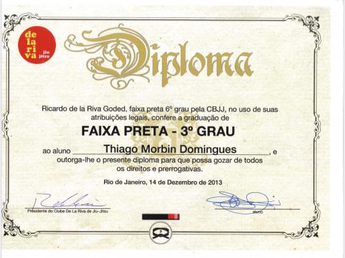 Black belt 3rd degree · December 14, 2013 · Promoted by Ricardo De La Riva Goded
